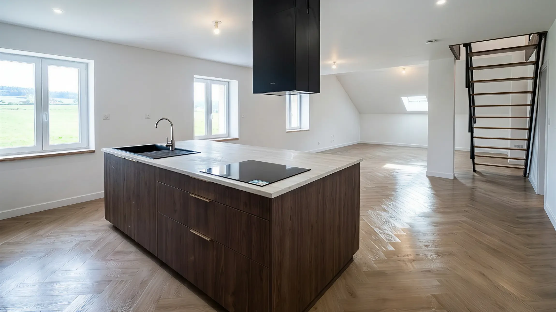 Ouvrier en bâtiment appliquant un enduit de lissage sur mur intérieur avec une taloche inox