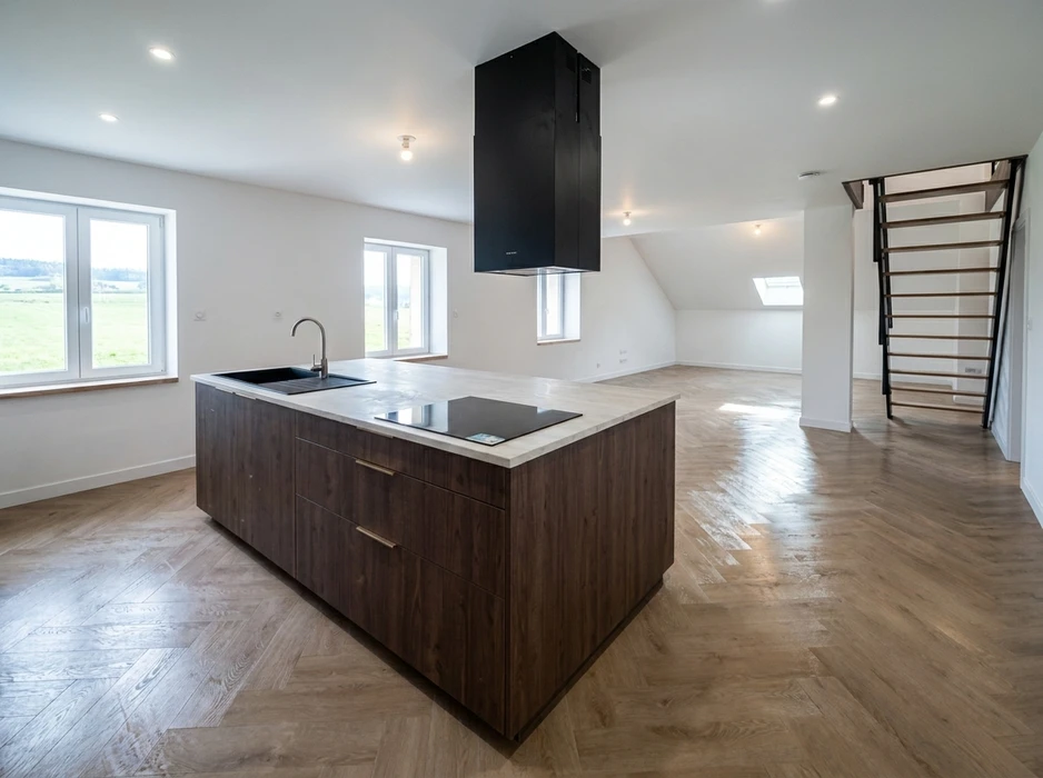 Chantier intérieur en cours de second œuvre